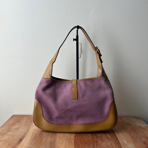 Gucci SUEDE Vintage Jackie O Pink Small - Picture 2 of 13